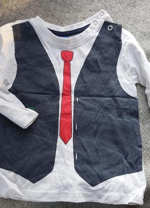 Футболка на довгий рукав 9-9-12 місяців