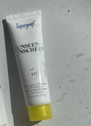 Сонцезахисний крем-праймер supergop! unseen sunscreen spf 30 10 мл