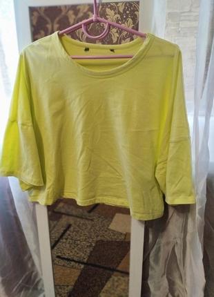 Крутая лимонная футболка оверсайз