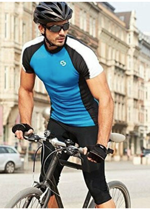 Крутые вело бриджи, капри c памперсом - crivit herren fahrradhose. l