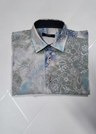 Коттоновая тенниска сорочка летний принт легкая на лето Tommy hilfiger lacoste zara guess тенниска