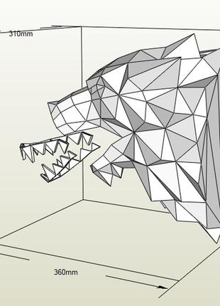Paperkhan конструктор из картона 3d фигура волк собака паперкрафт papercraft подарочный набор сувернир игрушка3 фото