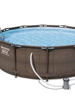 Каркасный бассейн bestway 56709 ротанг 366 x 100 см
