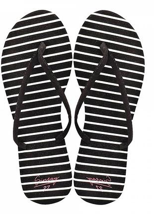 Женские вьетнамки "lines" черные. 26,3 см