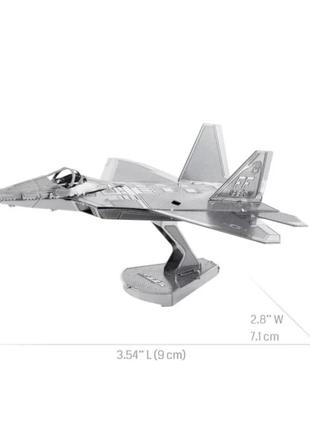 Металеві 3d-пазл - літак f22. модель набір diy конструктор. іграшка-головоломка для дітей7 фото