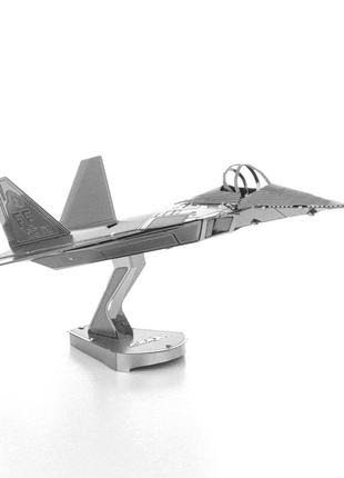 Металеві 3d-пазл - літак f22. модель набір diy конструктор. іграшка-головоломка для дітей6 фото