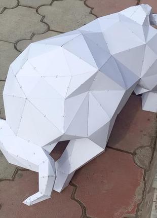 Paperkhan конструктор из картона бык буйвол телец оригами papercraft 3d фигура развивающий набор антистресс7 фото