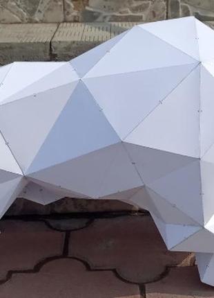 Paperkhan конструктор из картона бык буйвол телец оригами papercraft 3d фигура развивающий набор антистресс2 фото