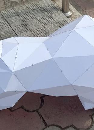 Paperkhan конструктор из картона бык буйвол телец оригами papercraft 3d фигура развивающий набор антистресс6 фото