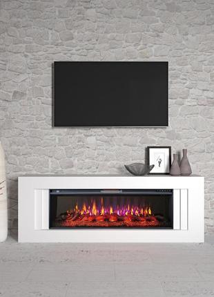 Каминокомплект artiflame line af50 белый бьянко со звуком