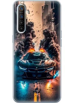 Чохол силіконовий з картинкою на realme xt (машина bmw i8)