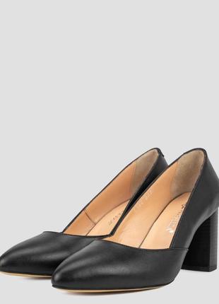 Туфли-лодочки женские  чёрные натуральная кожа турция  miss liza - размер 36 (22 см)  (модель: ml5386kblack)3 фото