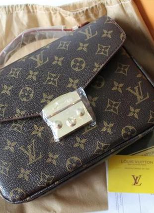 Сумка louis vuitton pochette metis monogram brown2 фото