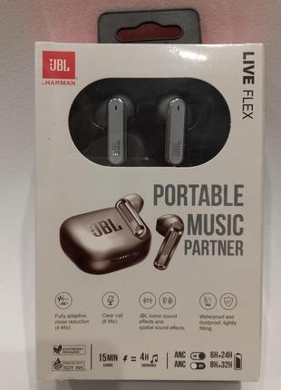 Наушники jbl live flex silver