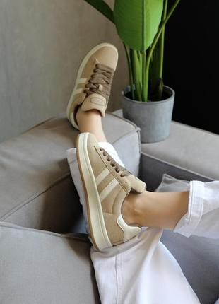 Кеды женские замшевые бежевые 589363