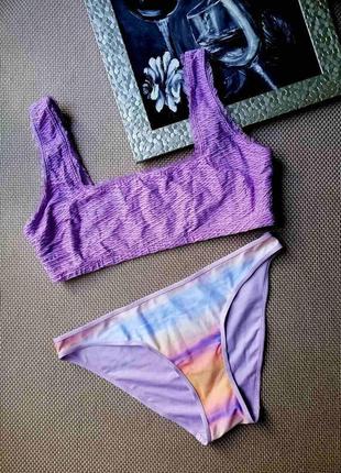 Раздельный лавандовый купальник asos