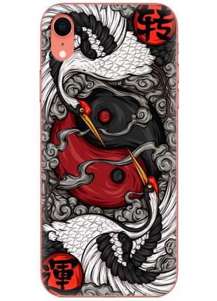Чехол силиконовый с картинкой на iphone xr (знак инь янь)