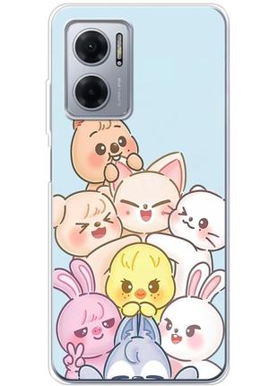 Чохол силіконовий з картинкою на xiaomi redmi note 11e (stray kids boy band, стрей кідс)