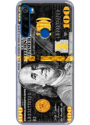 Чохол силіконовий з картинкою на xiaomi redmi note 8t (dollars money)