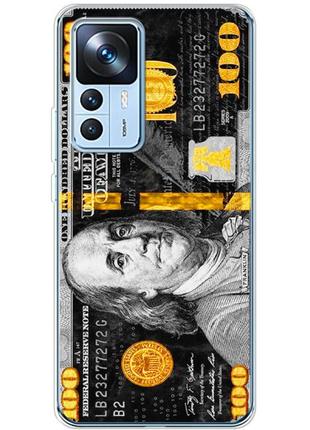 Чехол силиконовый с картинкой на xiaomi 12t (dollars money)
