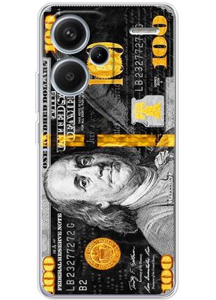 Чохол силіконовий з картинкою на xiaomi redmi note 13 pro plus 5g (dollars money)