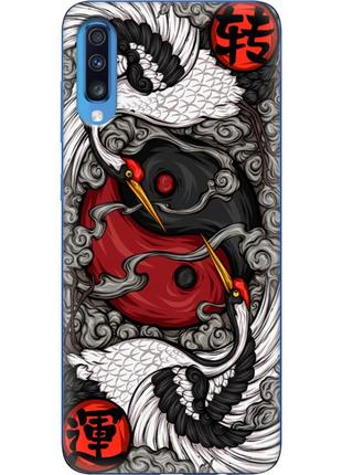 Чехол силиконовый с картинкой на samsung galaxy a70 (a705) (знак инь янь)