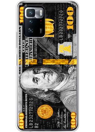 Чехол силиконовый с картинкой на xiaomi poco x3 gt (dollars money)