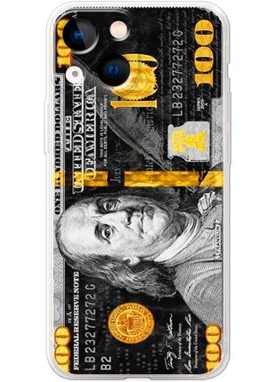Чехол силиконовый с картинкой на iphone 13 mini (dollars money)