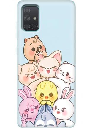 Чехол силиконовый с картинкой на samsung galaxy a71 (a715) (stray kids boy band, стрей кидс)