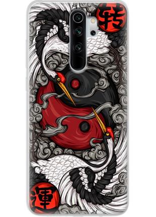 Чехол силиконовый с картинкой на xiaomi redmi note 8 pro (знак инь янь)