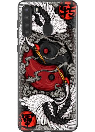 Чохол силіконовий з картинкою на samsung galaxy a21 (a215) (знак инь янь)