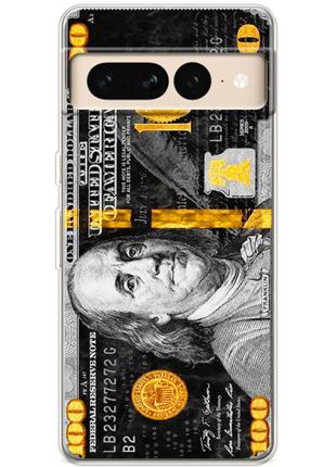 Чохол силіконовий з картинкою на google pixel 7 pro (dollars money)
