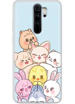 Чехол силиконовый с картинкой на xiaomi redmi note 8 pro (stray kids boy band, стрей кидс)