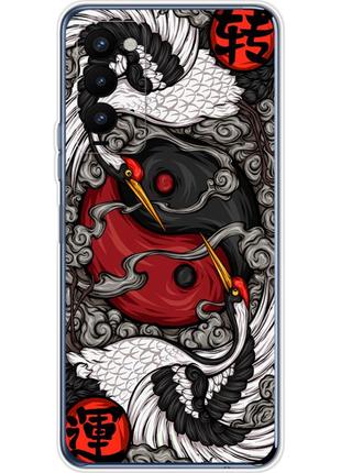 Чехол силиконовый с картинкой на tecno camon 18 (знак инь янь)