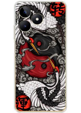 Чехол силиконовый с картинкой на realme c51 (знак инь янь)