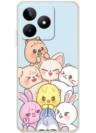 Чехол силиконовый с картинкой на realme c53 (stray kids boy band, стрей кидс)