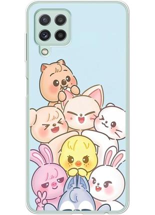 Чохол силіконовий з картинкою на samsung galaxy m22 (m225) (stray kids boy band, стрей кідс)