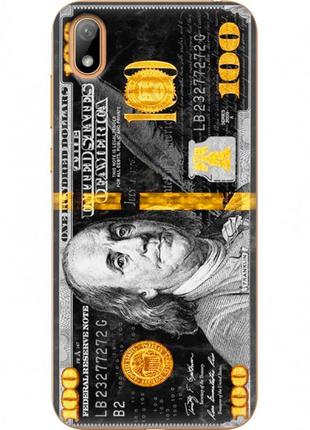 Чохол силіконовий з картинкою на huawei y5 2019 (dollars money)