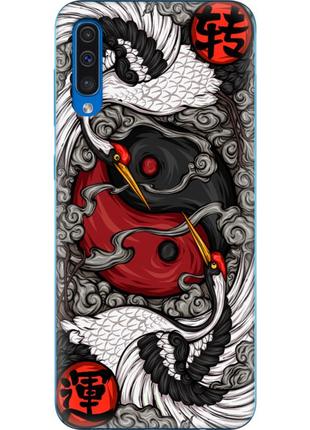 Чехол силиконовый с картинкой на samsung galaxy a50 (a505) (знак инь янь)