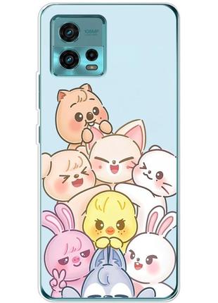 Чехол силиконовый с картинкой на motorola g72 (stray kids boy band, стрей кидс)