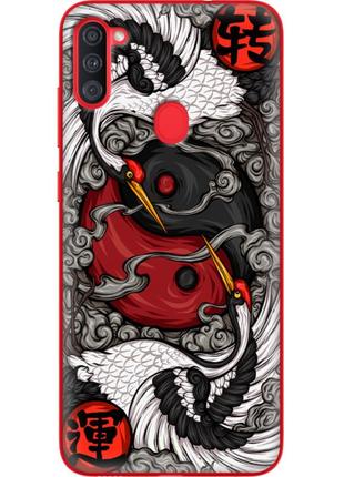 Чехол силиконовый с картинкой на samsung galaxy a11 (a115) (знак инь янь)