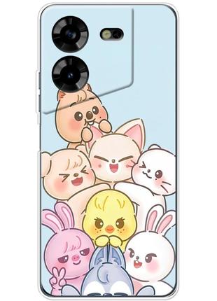 Чохол силіконовий з картинкою на tecno pova 5 (stray kids boy band, стрей кідс)