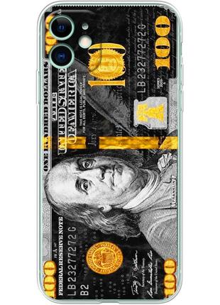 Чохол силіконовий з картинкою на iphone 11 (dollars money)