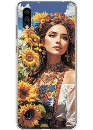 Чохол силіконовий з картинкою на zte blade a5 2020 (патріотичний, дівчинка українка)