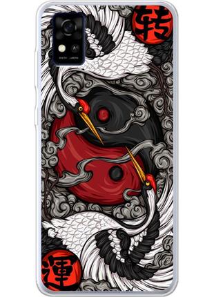 Чохол силіконовий з картинкою на zte blade a31 (знак инь янь)