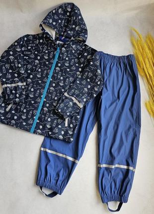 Дощовик дитячий грязепруф 110-116см без утеплення lupilu ☔️дощовик комплект дитячий куртка та штани