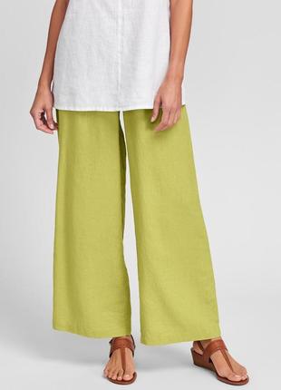 Брюки штани льон лляні zara italy 🇮🇹 палаццо