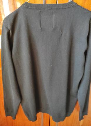 Мужская черная кофта на пуговицах 2