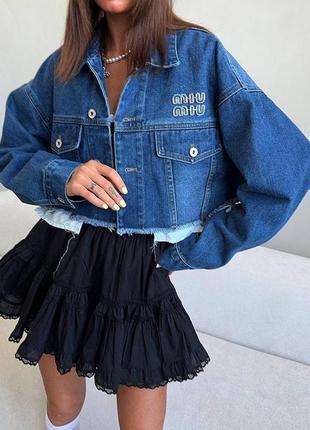 Джинсова куртка miu miu