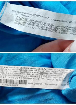 Zara сатиновая рубашка небесно голубого цвета9 фото